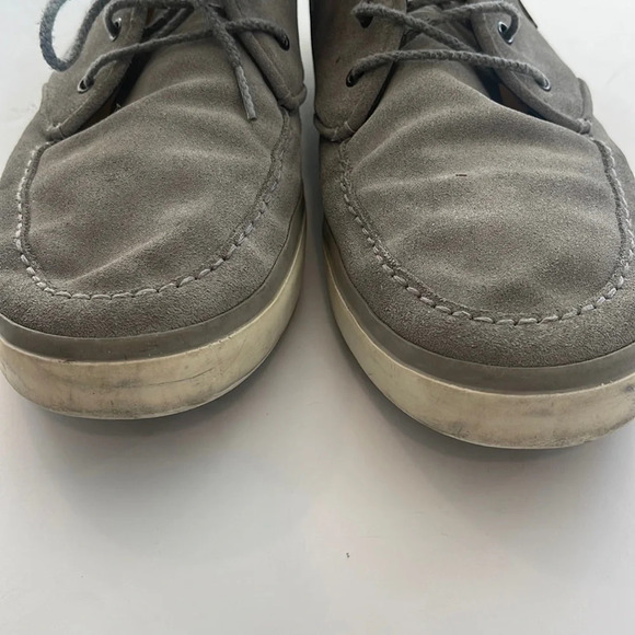 Lacoste Mens Gray Suede Lace Up Dress Sneakers Size 13 - Picture 9 of 16